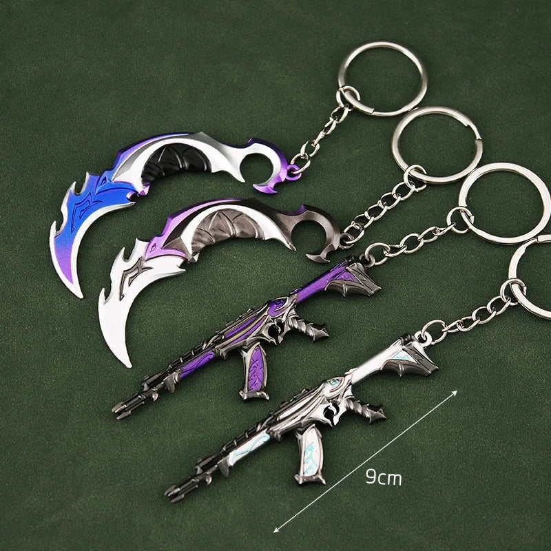 chaveiro karambit faca llavero metal Game Valorant