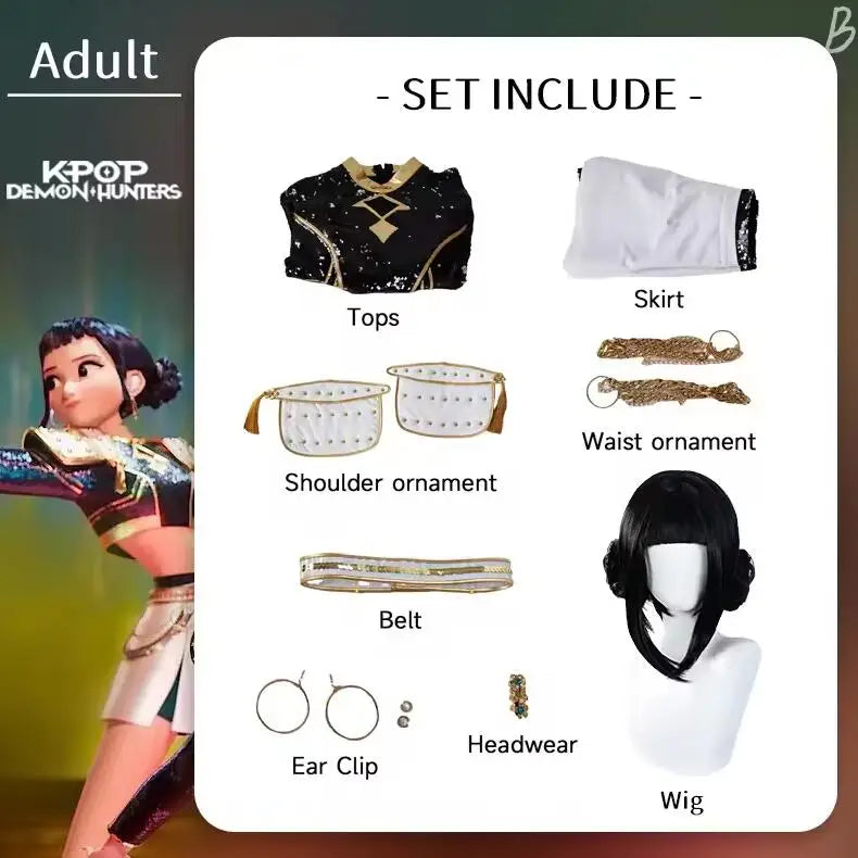 Cosplay rumi, mira & zoey Anime kpop huntrix Demon Hunters