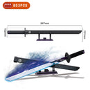 Katana demon slayer kamado tanjirou katana nichirin Moc 1478 pçs