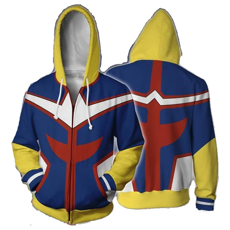Moletom midoriya izuku, todoroki & bakugou katsu traje com capuz Anime my hero academia