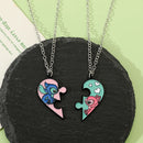 Colar de coração Disney lilo & Stitch para casal