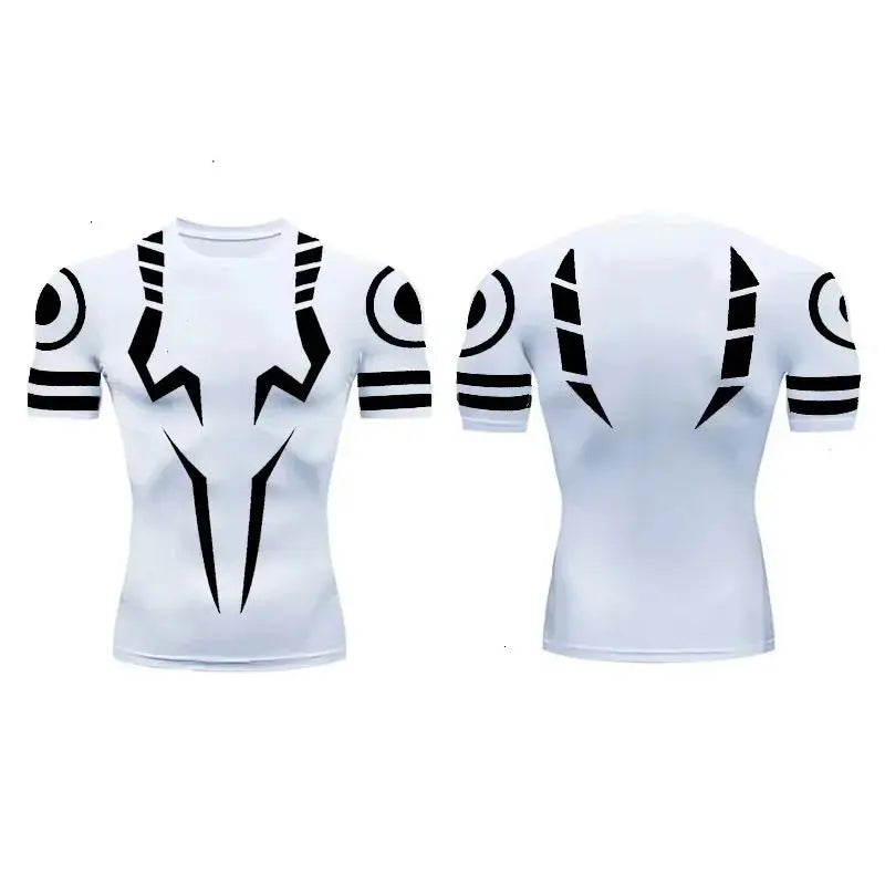 Camiseta de compressão 3D anime Jujutsu Kaisen masculina