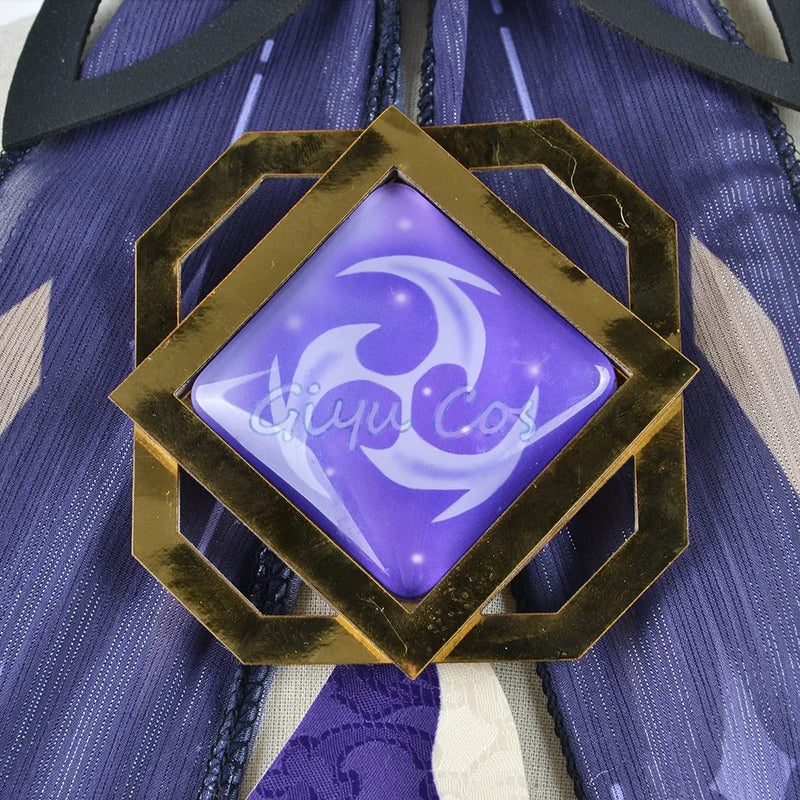 Cosplay Keqing jogo/Anime Genshin Impact