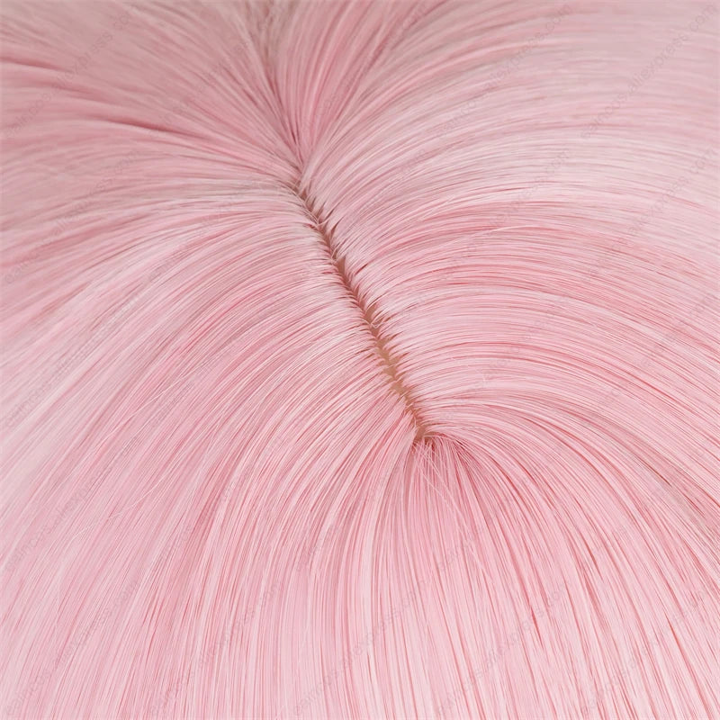 Anime madoka kaname peruca cosplay 30cm rosa rabo de cavalo perucas cabelo sintético resistente ao calor