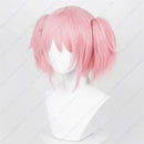 Anime madoka kaname peruca cosplay 30cm rosa rabo de cavalo perucas cabelo sintético resistente ao calor