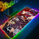 Mouse Pad RGB LED Brilhante, Teclado PC Gamer Anime Yuyu hakusho