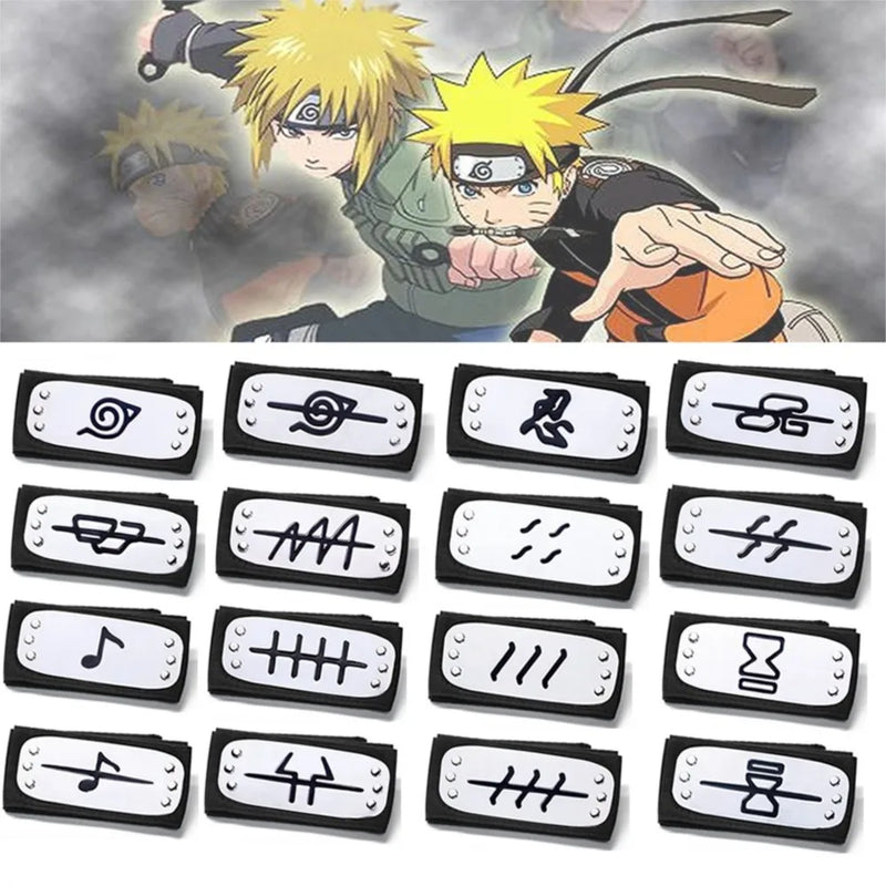 Anime Naruto Headbands para crianças, Uzumaki, Akatsuki, Figura Acessórios Cosplay, Adereços, Cinto de Cabeça, Desenhos Animados, Protetor Testa, Brinquedos do bebê, Menino