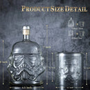 Conjunto de vidro de vinho 750ml, star trooper de uísque série star war