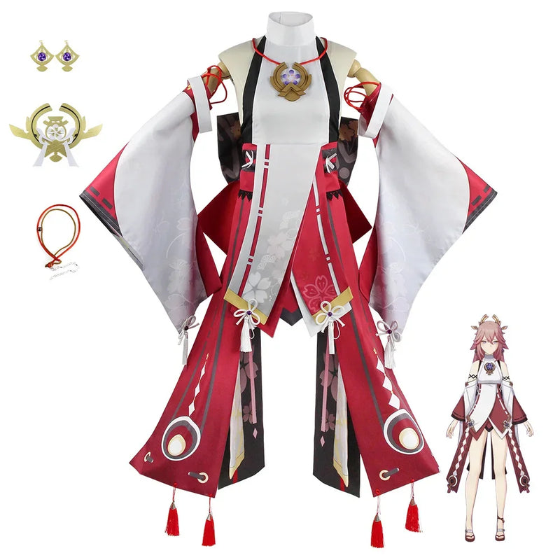 Cosplay Yae Miko Game Genshin Impact