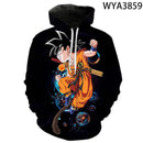 Moletom Goku 3D com capuz Anime Dragon Ball