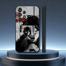 Capa de Celular Serie Alice in Borderland para Samsung Galaxy A73,31,32,72,41,53,52,71,22,5G,Note,J7,8,9 Capa preta macia