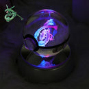 Figura Crystal Ball 3D  Pokeball, Rayquaza, Umbreon, Mew, Gengar, Idéia, Vulpix LeD
