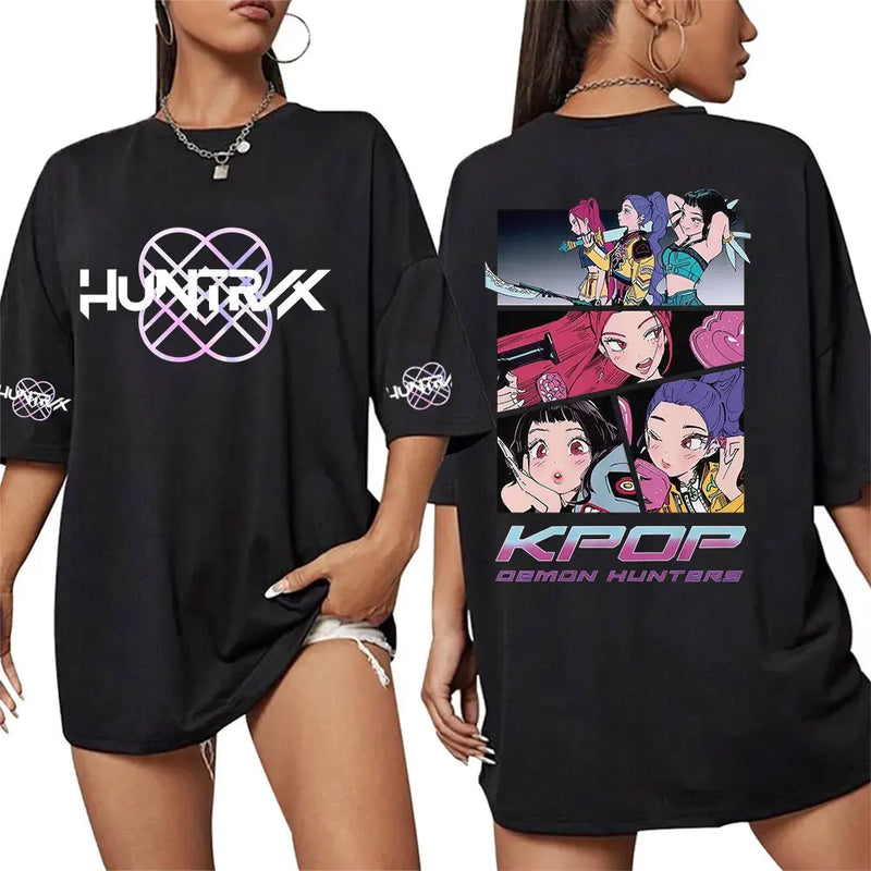 Camiseta Anime kpop huntrix Demon Hunters