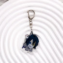 Personagens de anime demon slayer na moda acrílico chaveiro acessórios saco charme criativo mochila pingente chaveiro presentes para amigos