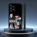 Capa de Celular Serie Alice in Borderland para Samsung Galaxy A73,31,32,72,41,53,52,71,22,5G,Note,J7,8,9 Capa preta macia