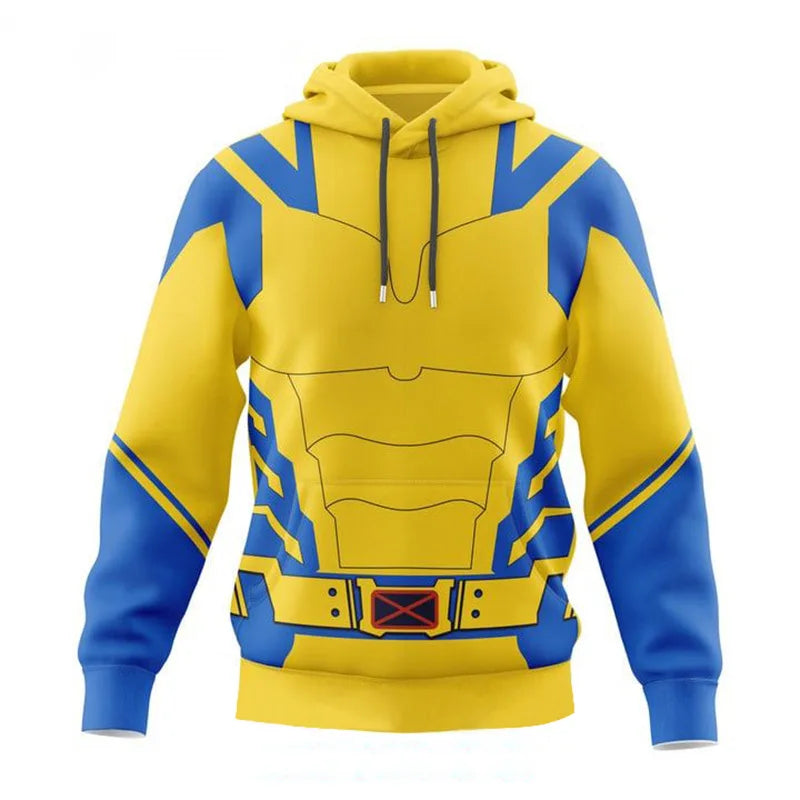 Jaqueta Traje Wolverine e Deadpool Masculino com ziper