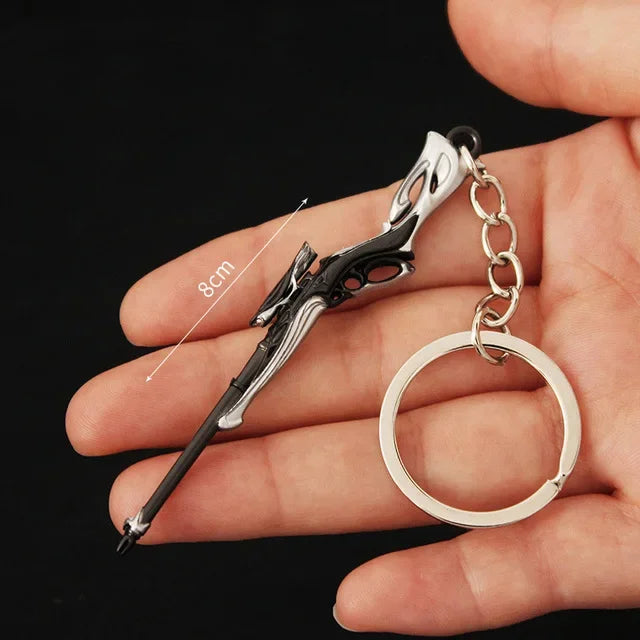 Valorant corpo a corpo reaver 2.0 karambit chaveiro para homem jogo periférico m4 samurai punhal modelo metal chaveiro pingente jóias presente