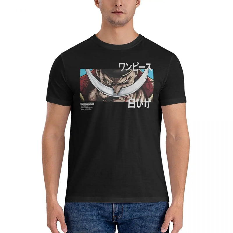 Camisetas com Barba Branca Anime One piece, 4XL, 5XL