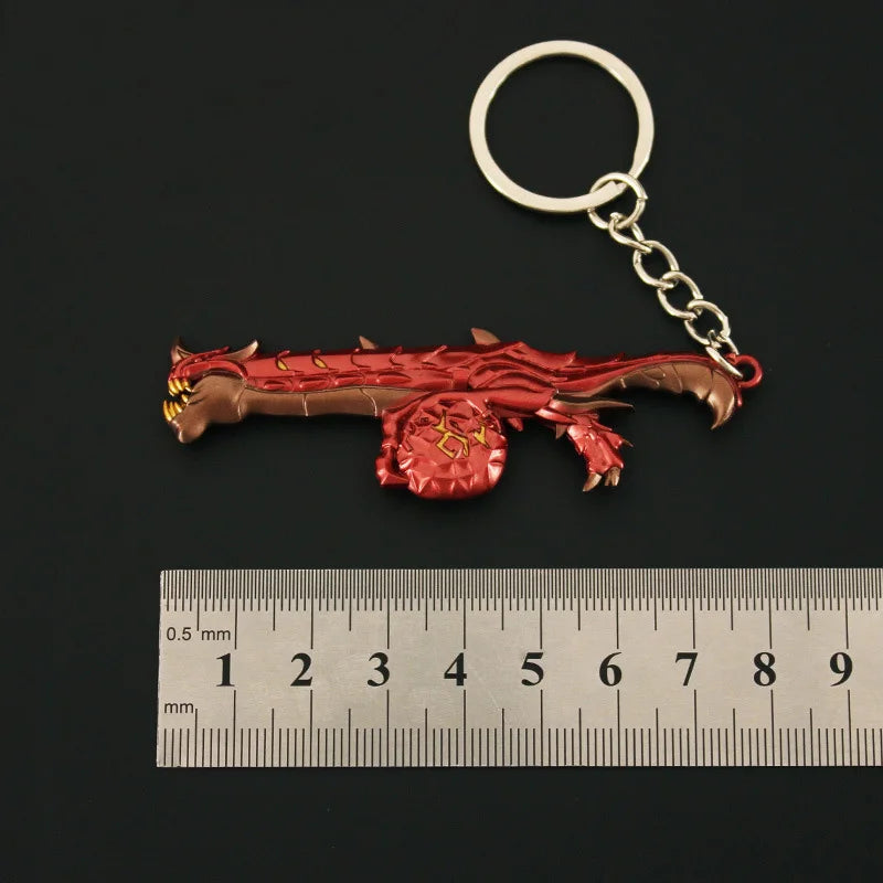Valorant corpo a corpo reaver 2.0 karambit chaveiro para homem jogo periférico m4 samurai punhal modelo metal chaveiro pingente jóias presente
