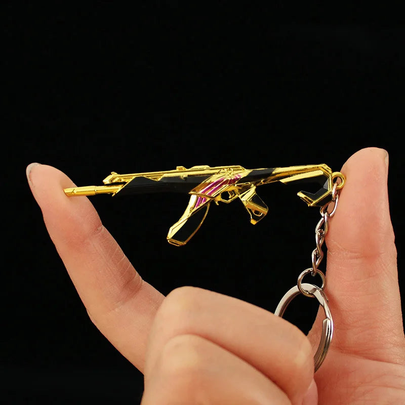 Valorant corpo a corpo reaver 2.0 karambit chaveiro para homem jogo periférico m4 samurai punhal modelo metal chaveiro pingente jóias presente