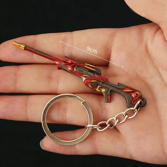 Valorant corpo a corpo reaver 2.0 karambit chaveiro para homem jogo periférico m4 samurai punhal modelo metal chaveiro pingente jóias presente