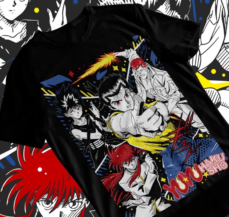 Camiseta Yusuke,Hiel,Kuwabara e Kurama Anime Yu Yu Hakusho