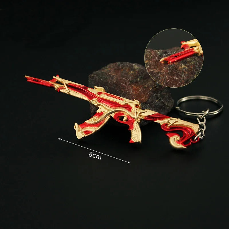 Valorant corpo a corpo reaver 2.0 karambit chaveiro para homem jogo periférico m4 samurai punhal modelo metal chaveiro pingente jóias presente