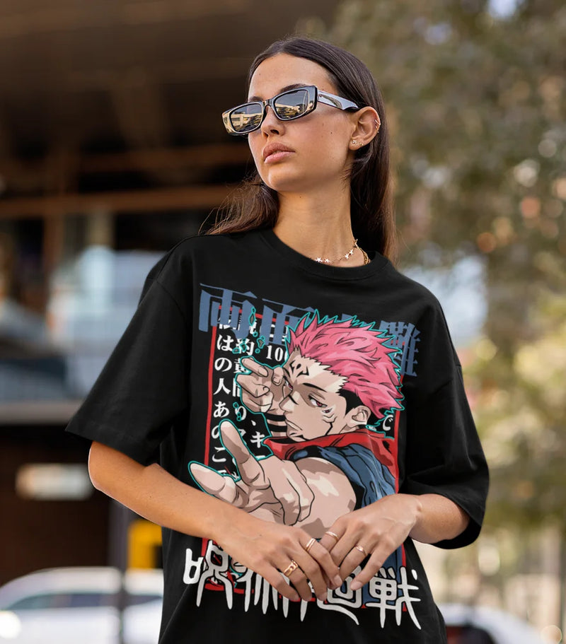 Camiseta Gojo Satoru e Sukuna Anime Jujutsu Kaisen