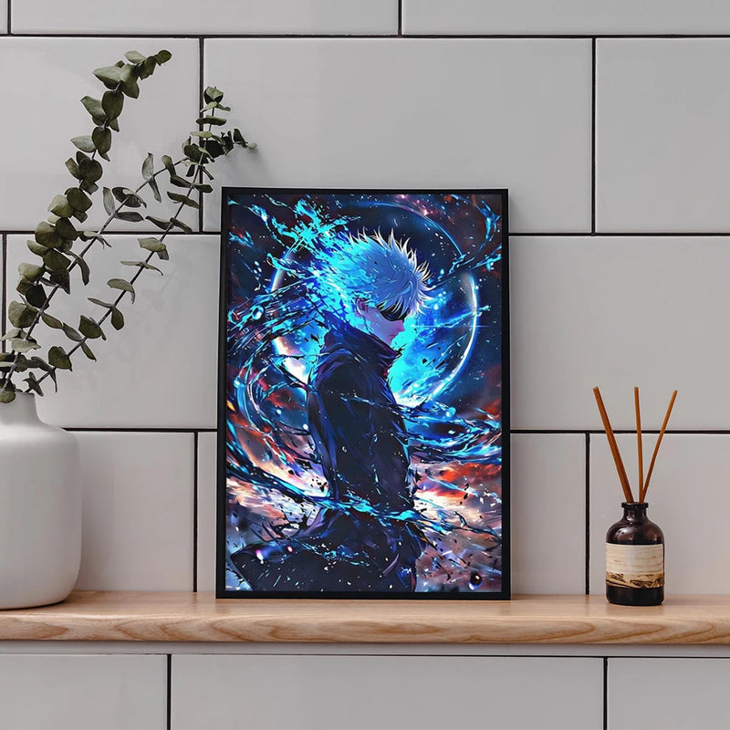 Japonês popular menino quadrinhos poster imprime fantasia escura escola batalha anime pintura em tela sala de estar menino decoração casa